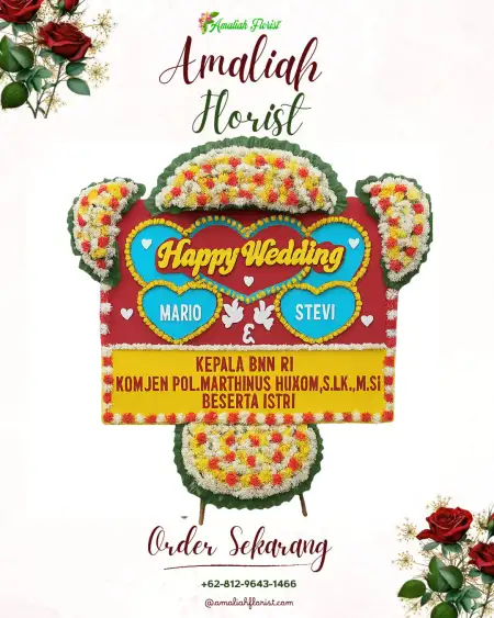 Papan Bunga Pernikahan Kamplas